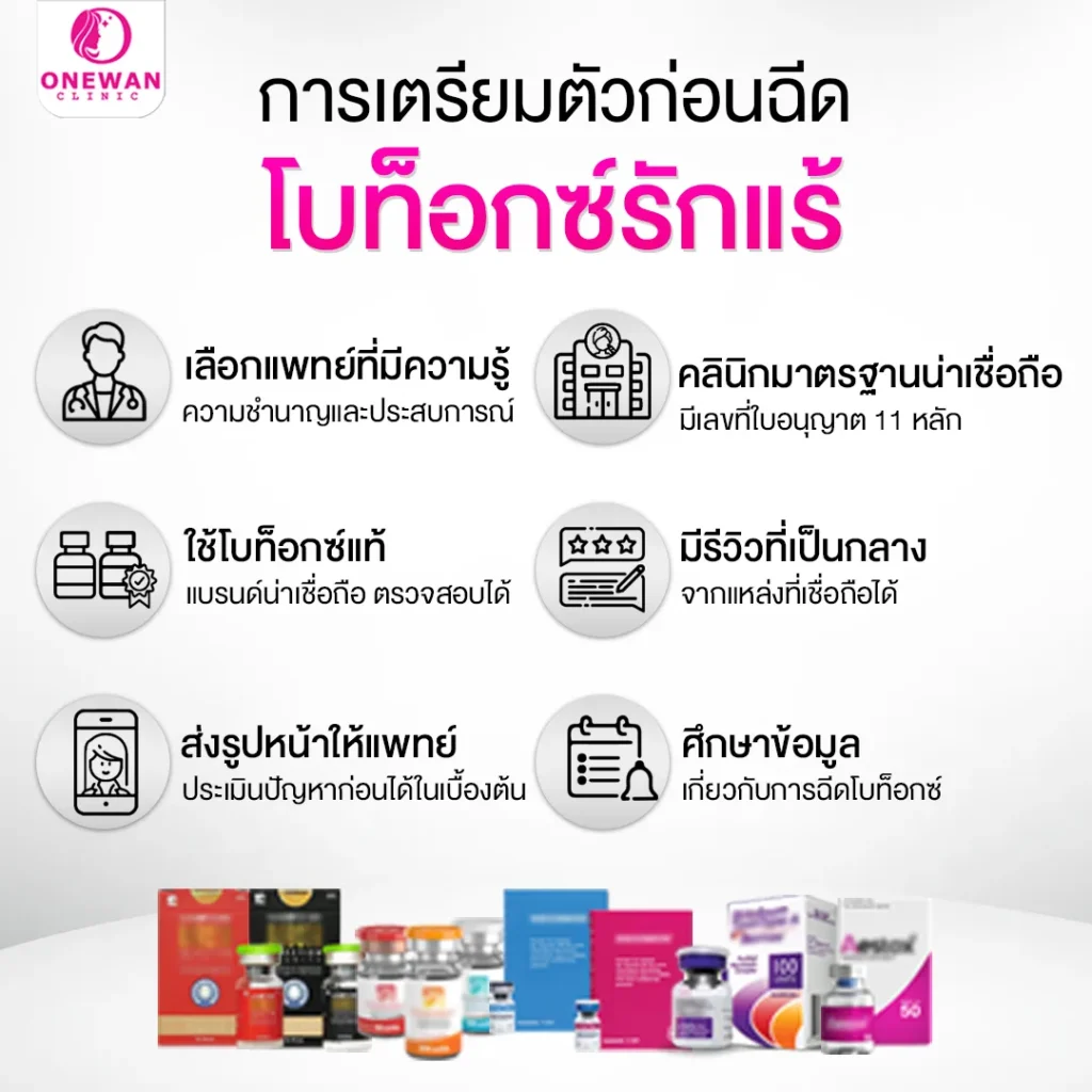 การเตรียมตัวก่อนฉีดโบท็อกรักแร้