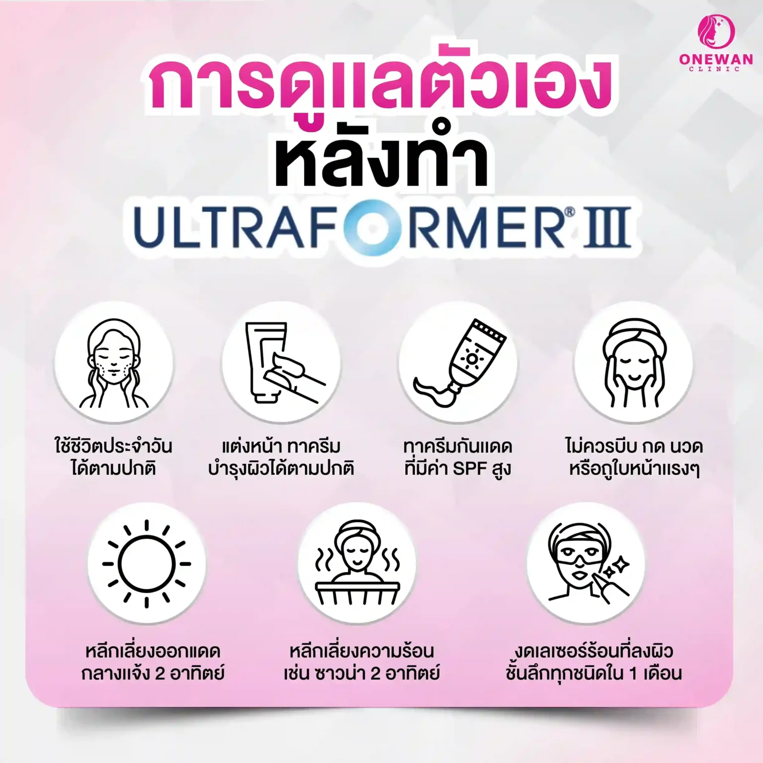 การดูแลตัวเองหลังทำ Ultraformer III