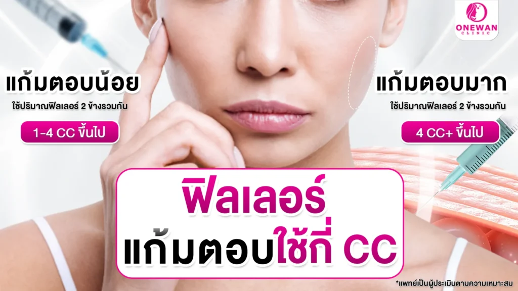 ฉีดฟิลเลอร์แก้มตอบใช้กี่ cc