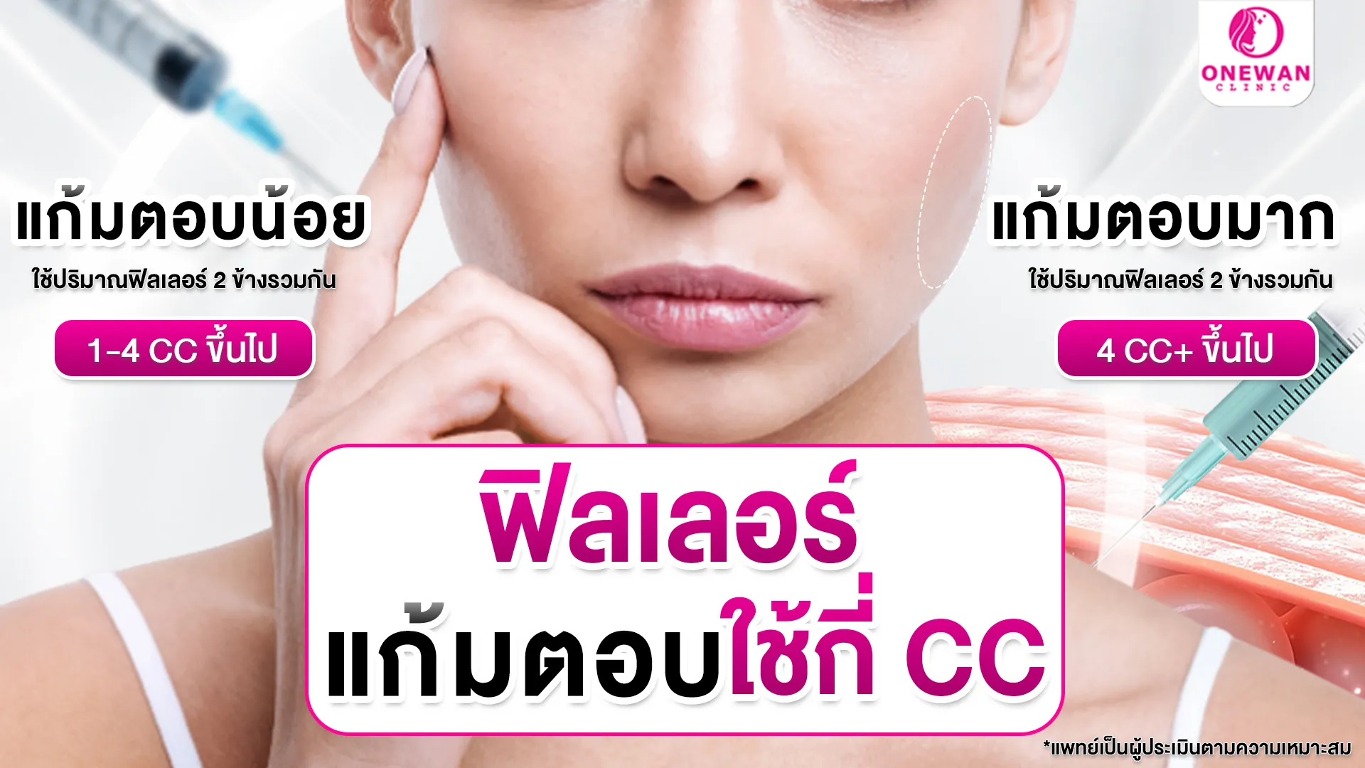 ฉีดฟิลเลอร์แก้มตอบใช้กี่ cc