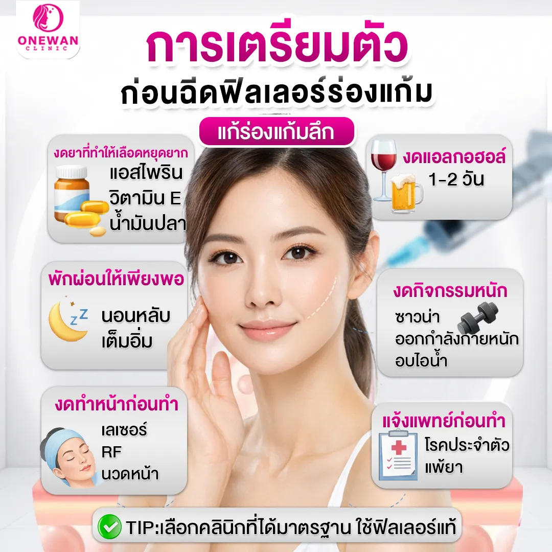 ก่อนฉีดฟิลเลอร์ร่องแก้มแก้ร่องแก้มลึก ควรเตรียมตัวอย่างไร