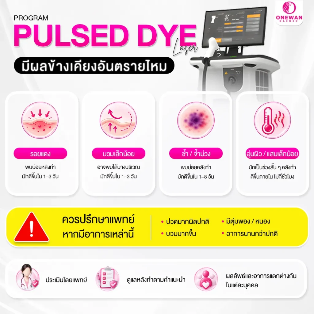 Pulse Dye Laser มีผลข้างเคียง อันตรายไหม
